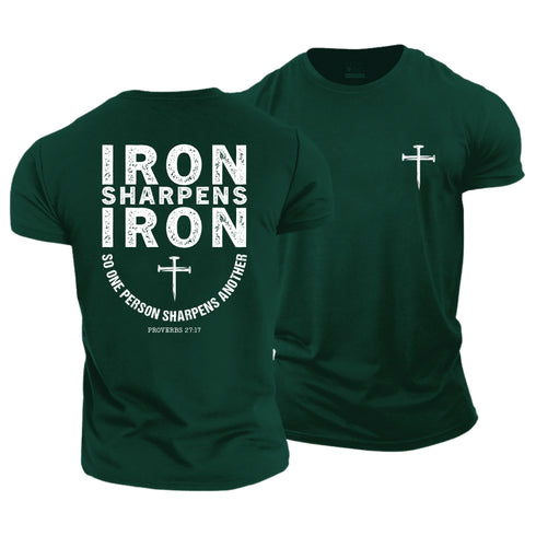 Men's Proverbs 27:17 Cotton T-Shirt
